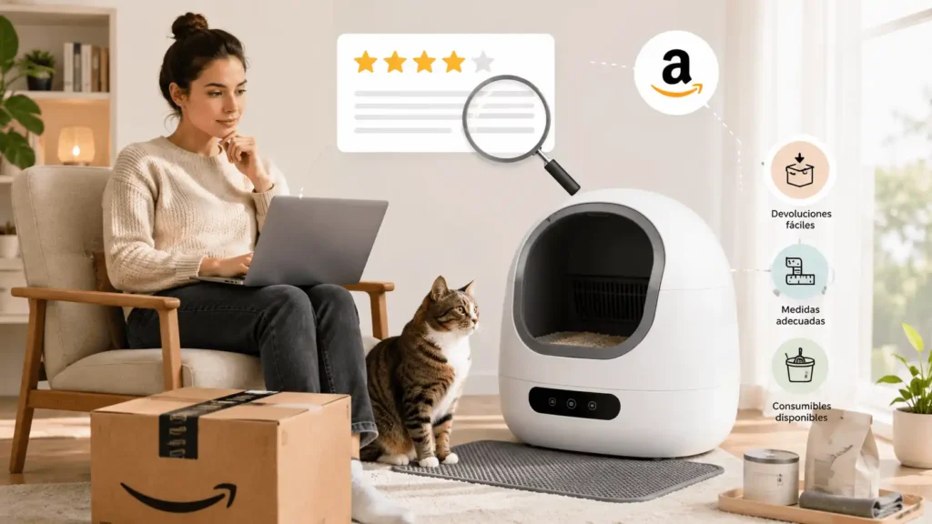 comprar arenero automático en Amazon